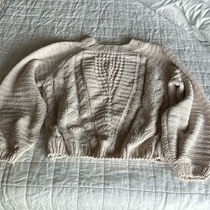 Cream Knit Sweater Size Small